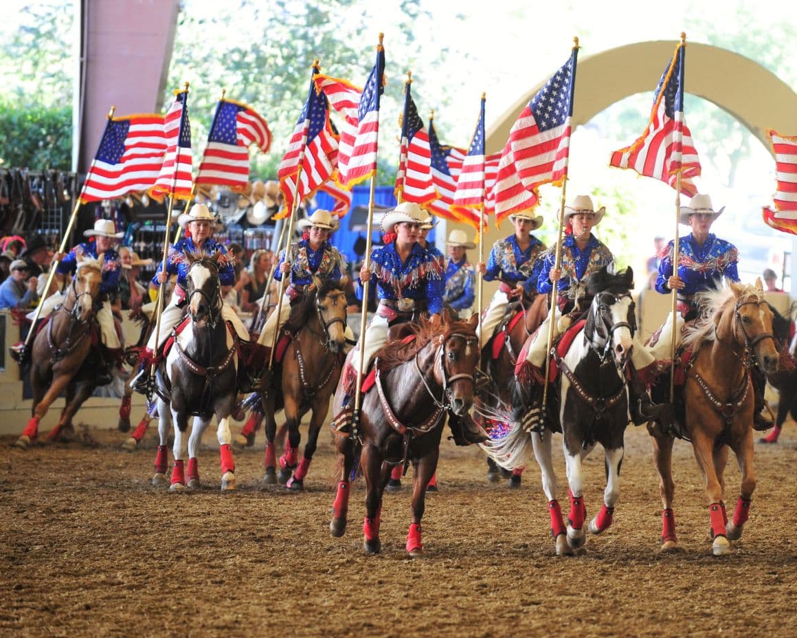 California Cowgirls drill team in formation